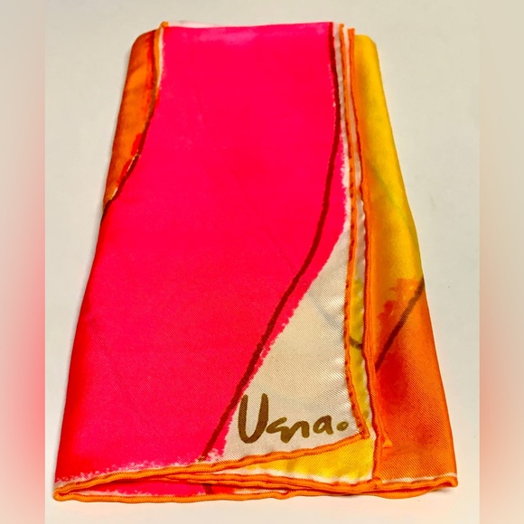 Vintage 1970s VERA NEUMANN Hand Rolled All Silk 44” x 15” Scarf Wrap Kerchief - Picture 14 of 16